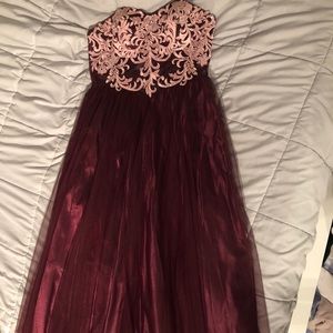 Strapless prom dress